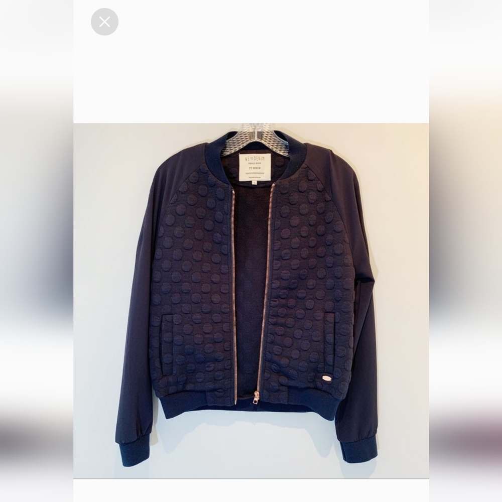 Tom Tailor | Textured Navy Blazer Sheer Sleeves